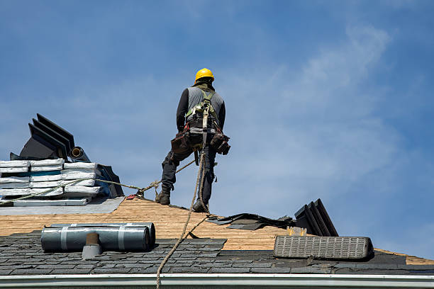 Professional Roof Installation technician working in Reading, VT